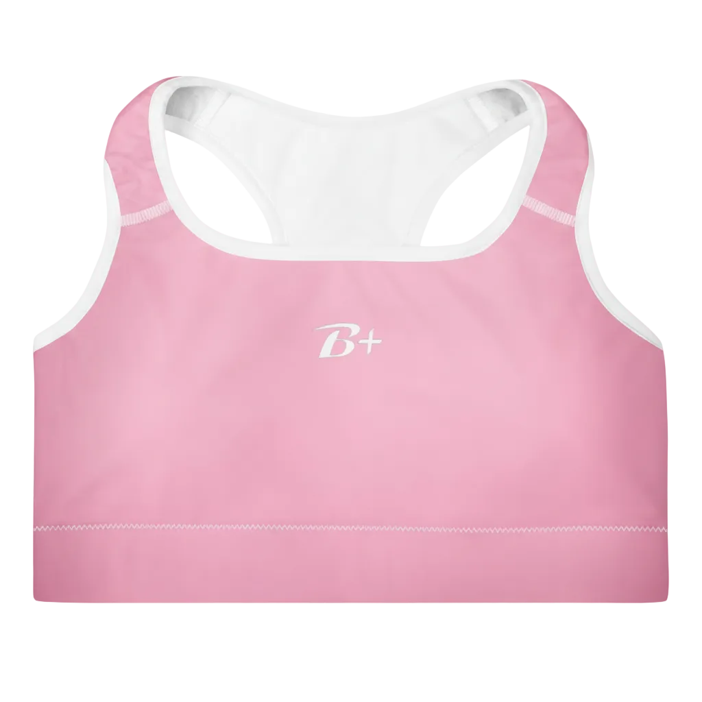 Baby Pink Padded Sports Bra