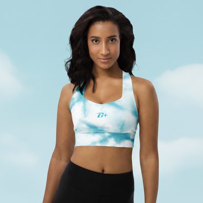 Blue Marble Longline Sports Bra