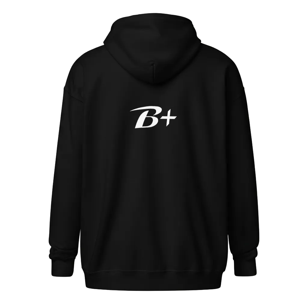 B+ Logo Zip Up Hoodie